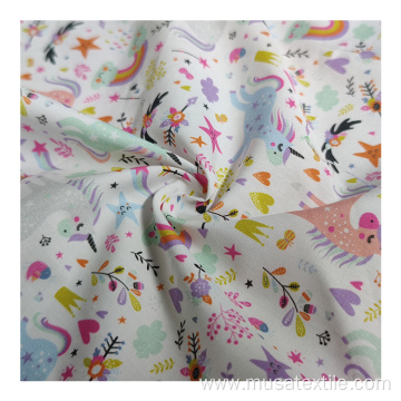 Rainbows And Unicorn Design Woven Cotton Poplin Fabric